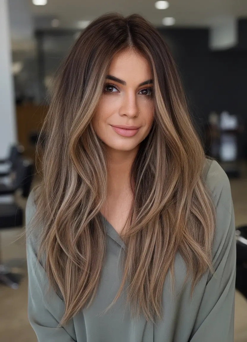 Beautiful Brown Hair Colors to Try This Summer 2025+Cool-Toned Soft Ash Brunette