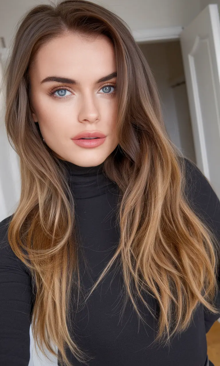 Beautiful Brown Hair Colors to Try This Summer 2025+Toffee Melt with Soft Contour