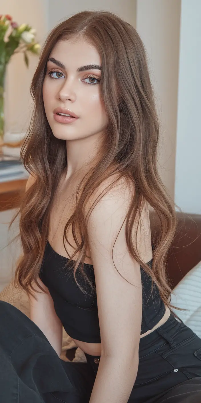 Beautiful Brown Hair Colors to Try This Summer 2025+Light Mahogany Curls