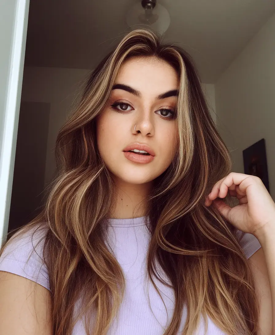 Beautiful Brown Hair Colors to Try This Summer 2025+Contrast Frame Balayage