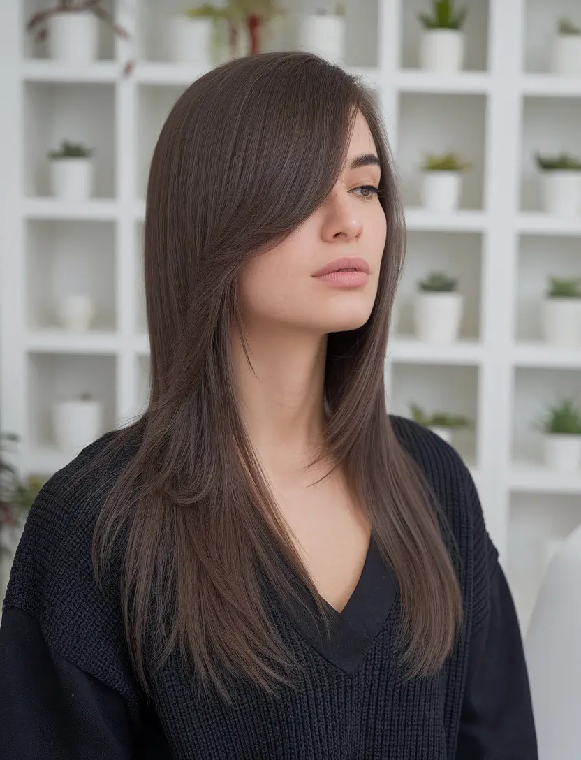Beautiful Brown Hair Colors to Try This Summer 2025+Cool Mocha with Soft Layers