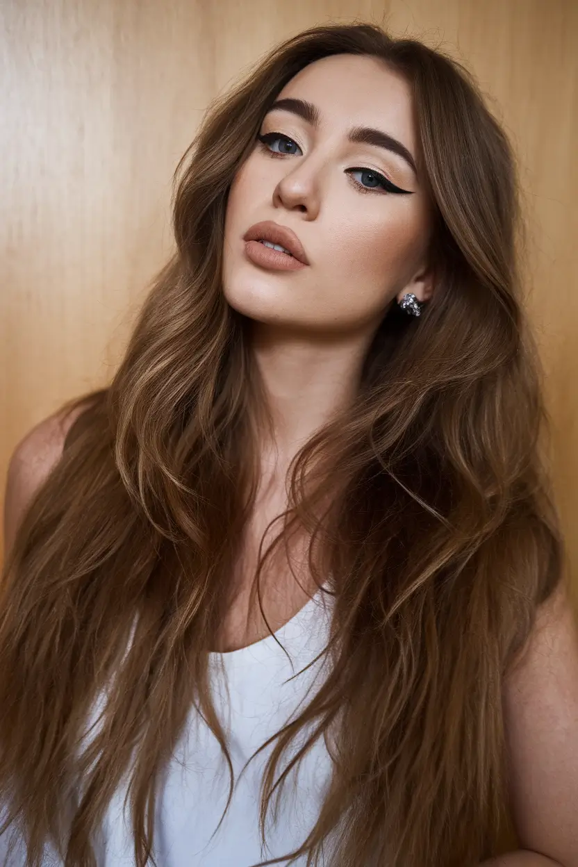 Beautiful Brown Hair Colors to Try This Summer 2025+Golden Cinnamon Waves