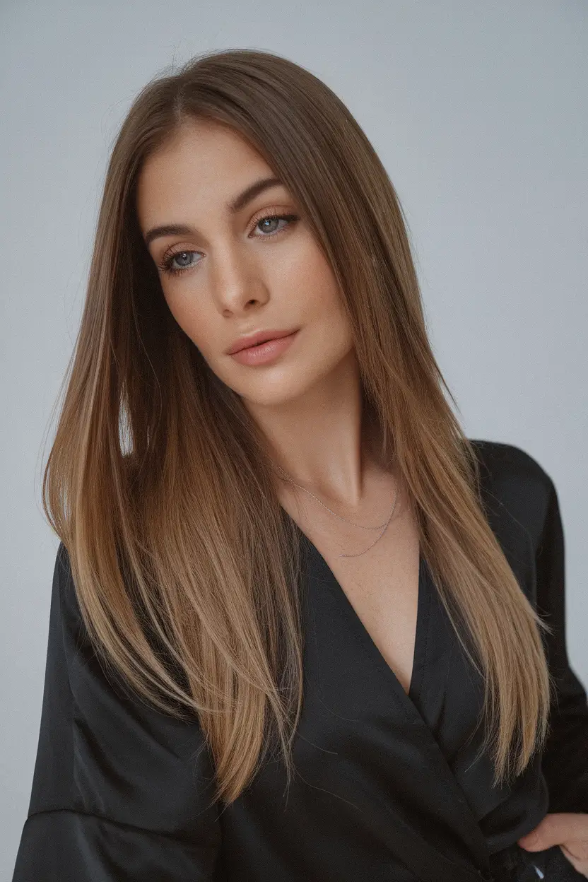 Beautiful Brown Hair Colors to Try This Summer 2025+Sun-Melted Caramel Ends