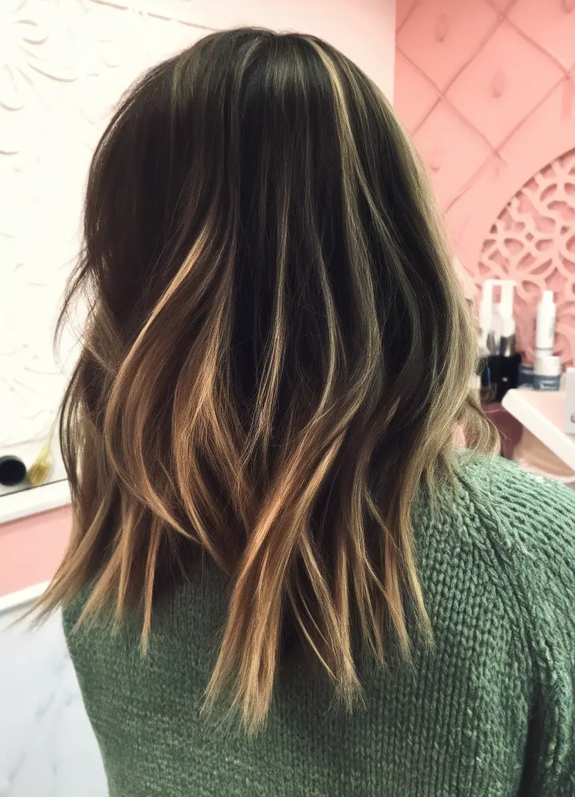 Chic Brunette Hair Ideas for Your Summer 2025 Look Caramel-Tipped Texture for a Lived-In Glow