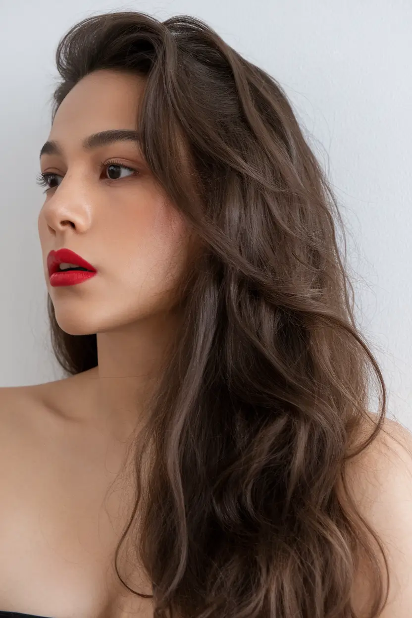 Chic Brunette Hair Ideas for Your Summer 2025 Look Voluminous Brunette with Old-Hollywood Glam
