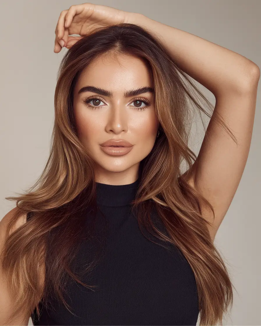 Chic Brunette Hair Ideas for Your Summer 2025 Look Golden Brunette Balayage for Sunlit Glow