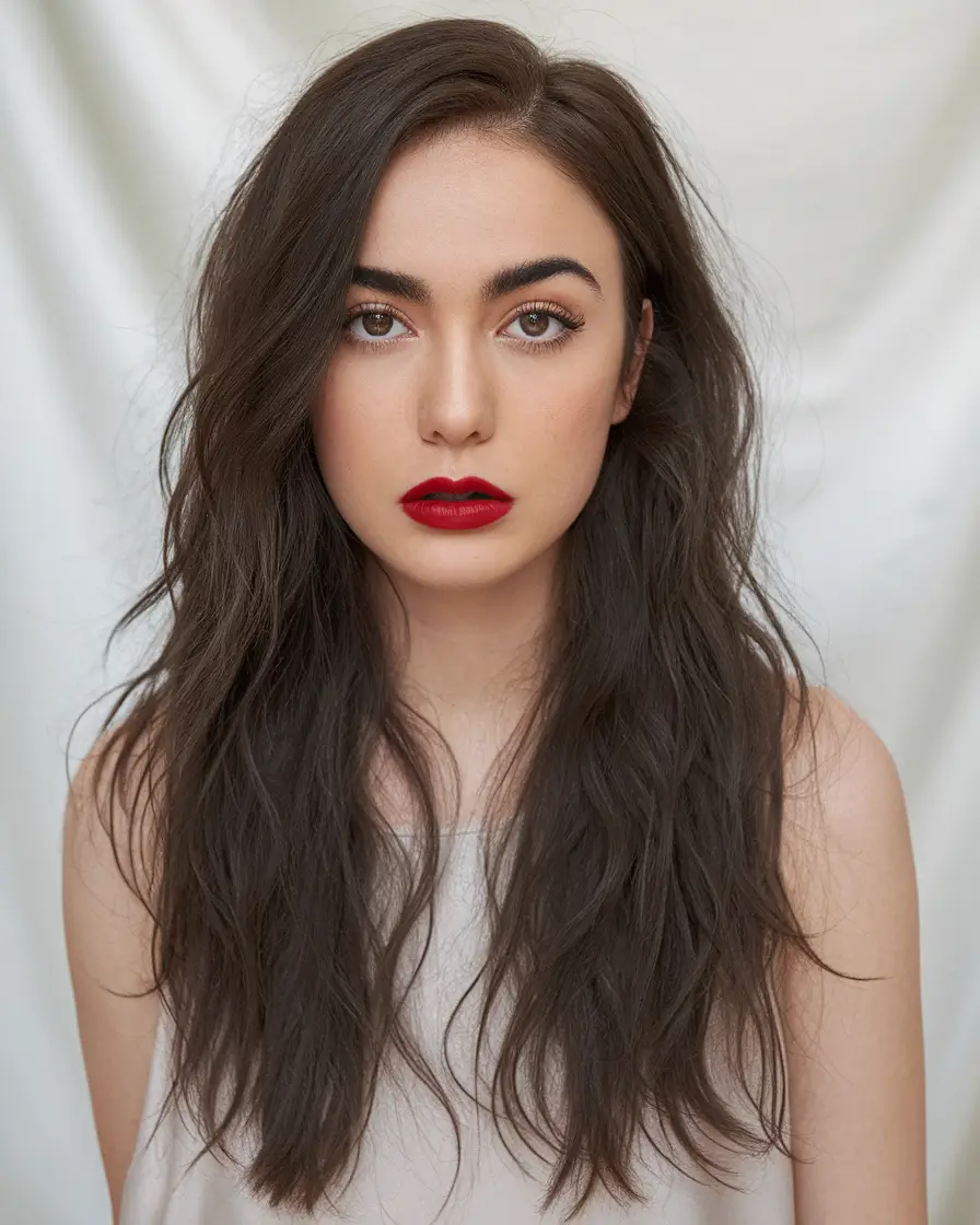 Chic Brunette Hair Ideas for Your Summer 2025 Look Long and Layered Dark Chocolate