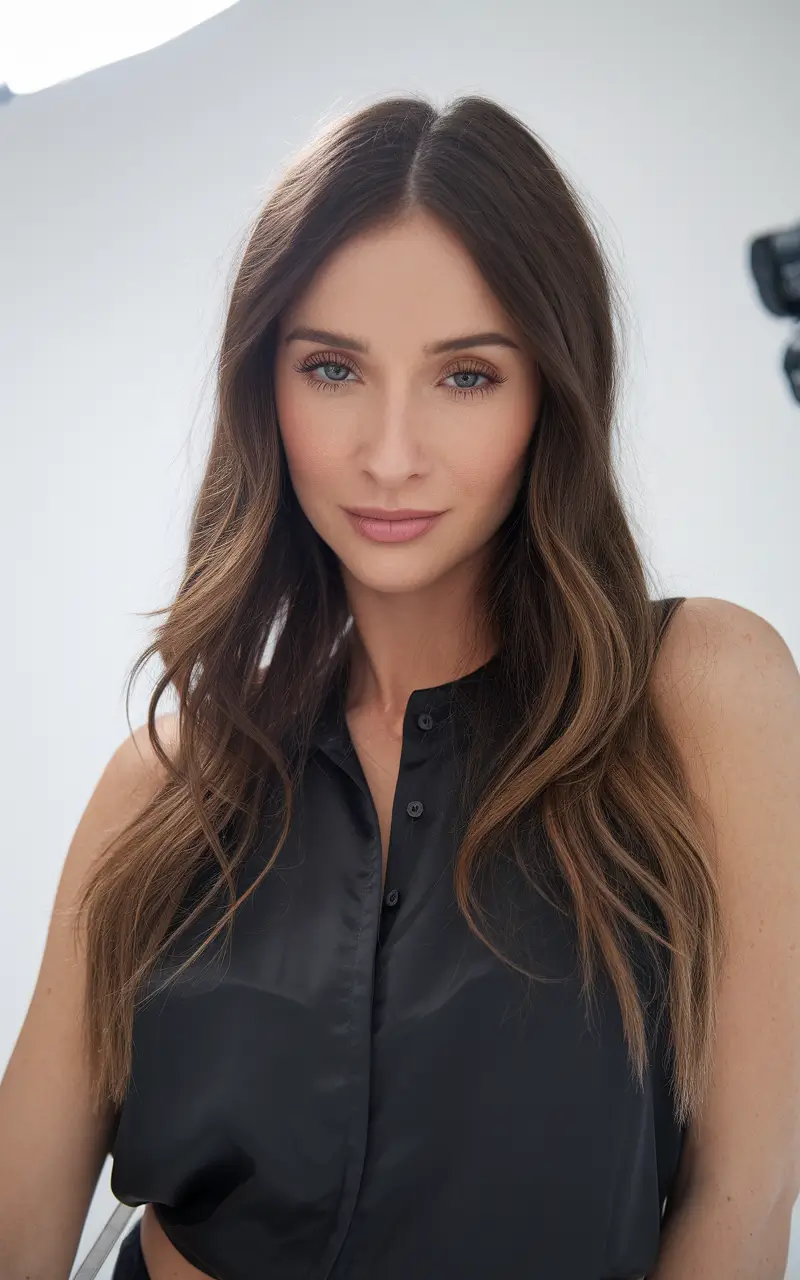 Chic Brunette Hair Ideas for Your Summer 2025 Look Subtle Warm Brunette with Sunkissed Glow
