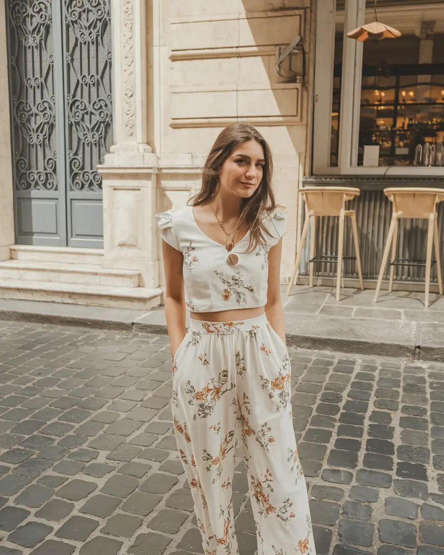 summer girls outfits ideas 2025 Romantic Garden Party Vibes in a Floral Co-Ord