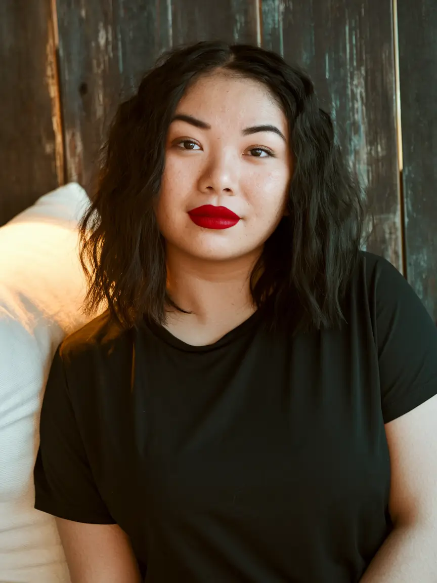 Flattering Haircuts for Round Faces - Summer Looks 2025 Natural Shoulder-Length Waves with Soft Layers