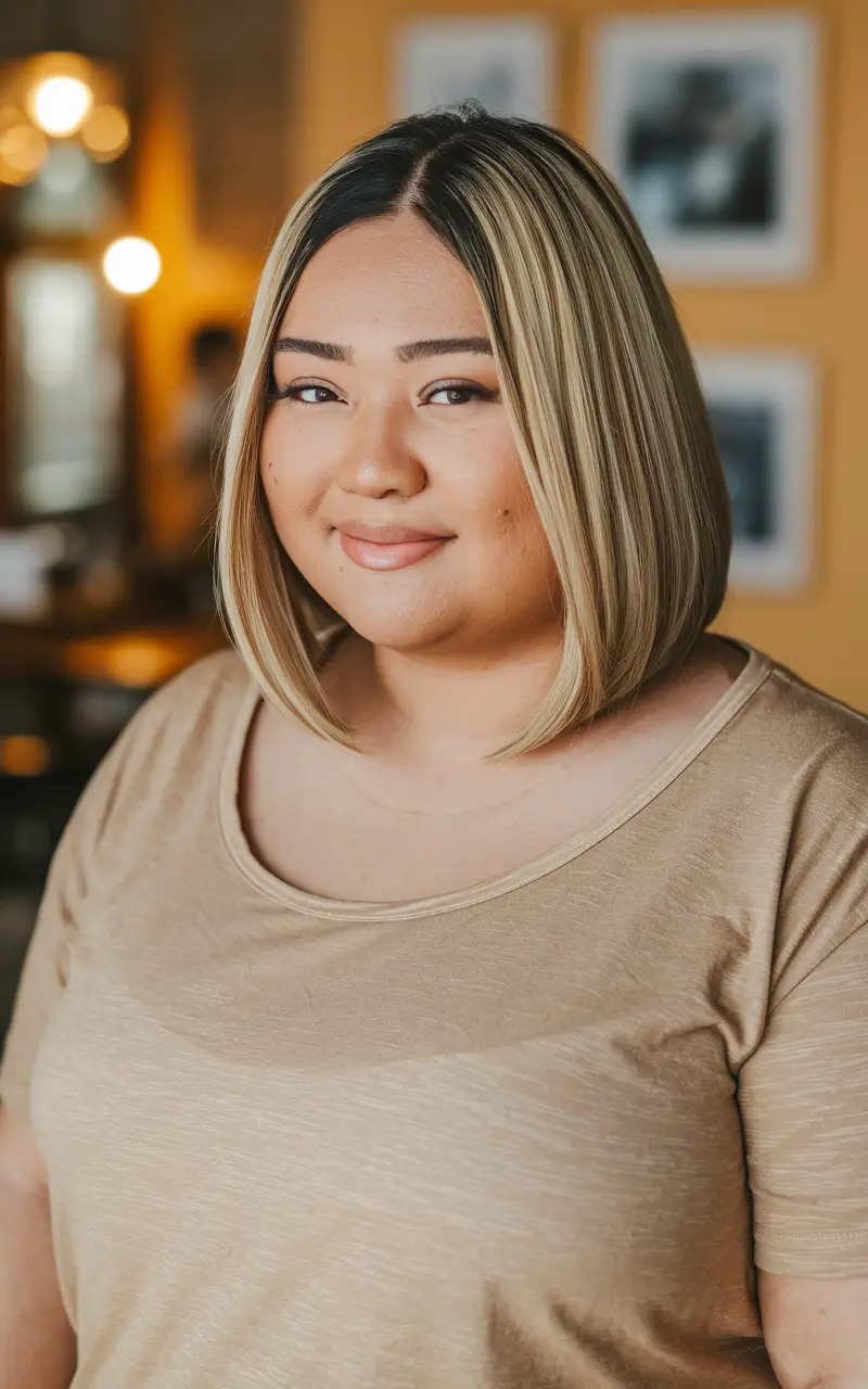 Best Haircuts for Chubby Faces - Face-Framing Styles Summer 2025 Precision Blonde Bob That Owns the Room