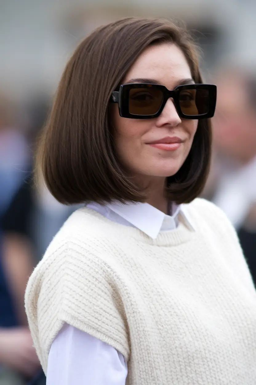 summer bob hairstyles round faces Timeless Espresso Bob with Natural Body