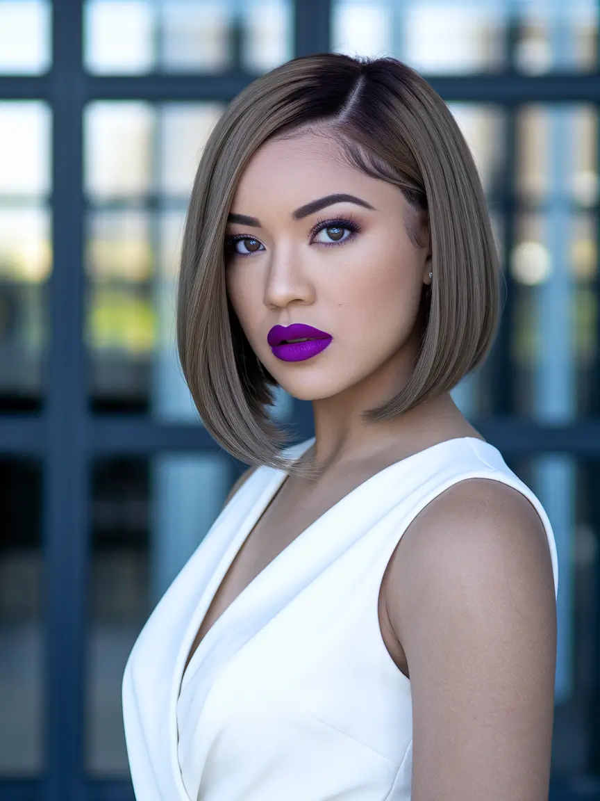 summer bob hairstyles black women Sculpted Sleek Bob with Face-Hugging Elegance
