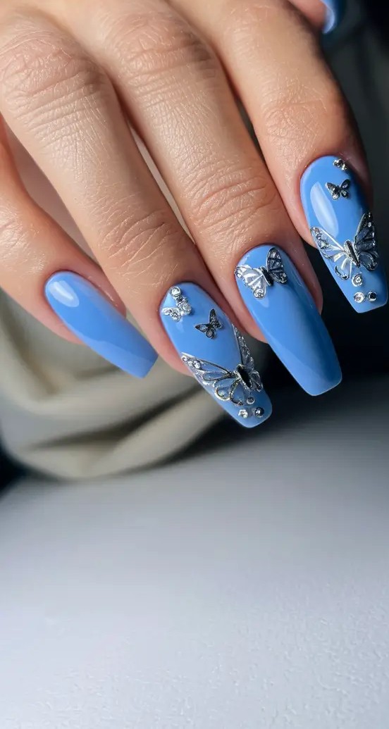 Chill Blue Nails for Summer 2025: Inspo, Trends & Fresh Aesthetic Ideas