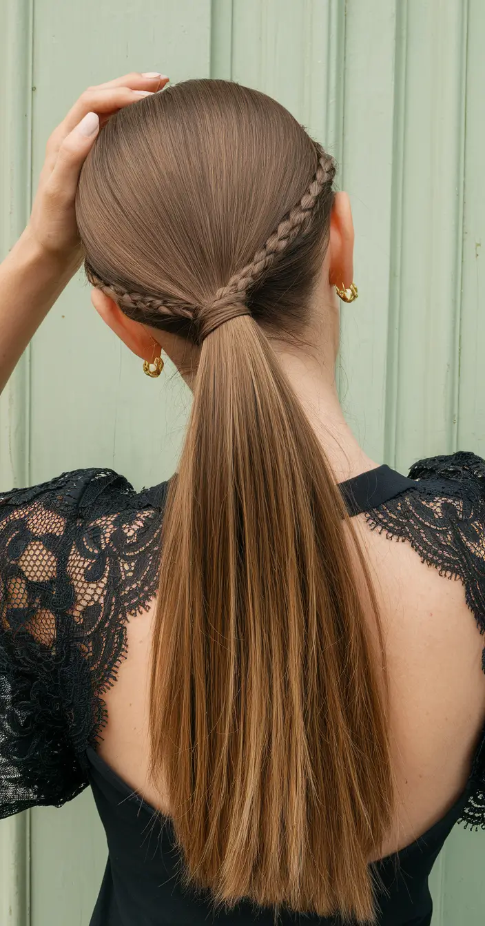 Cute & Easy Hairstyles for Summer 2025 Sleek Braided Ponytail for Office Chic