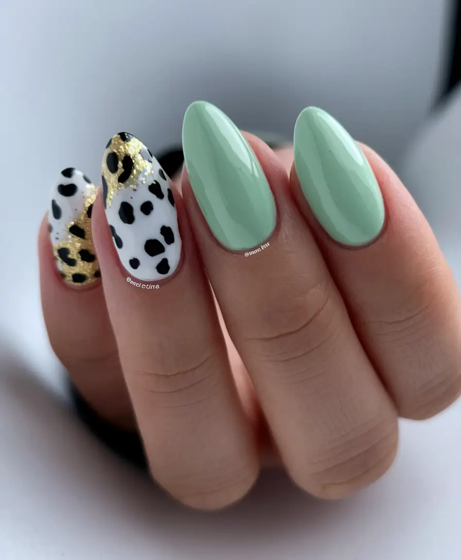Cutest Nail Ideas for Summer 2025+Mint & Leopard Luxe