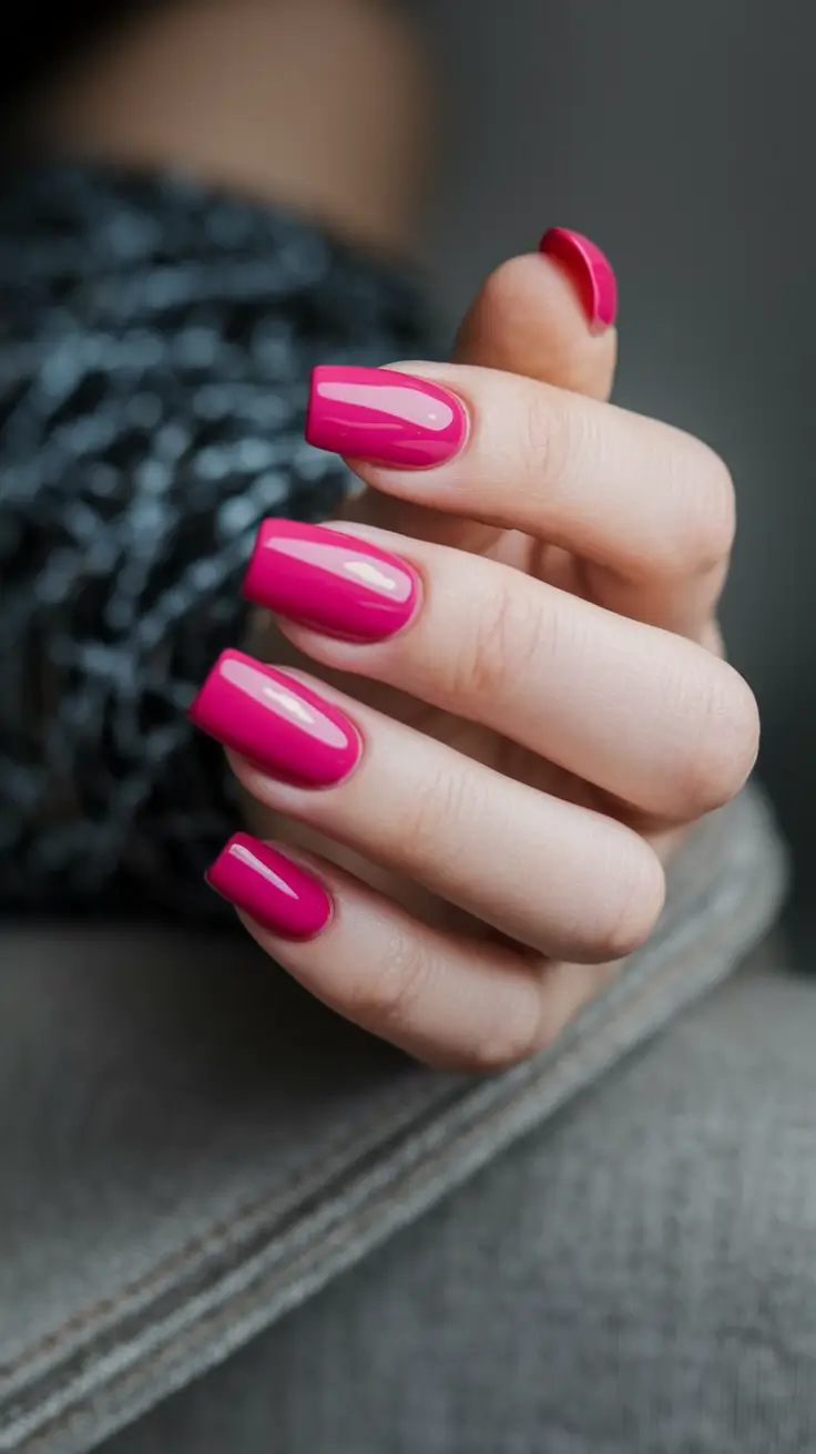 Cutest Nail Ideas for Summer 2025+Bubblegum Fuchsia Pop