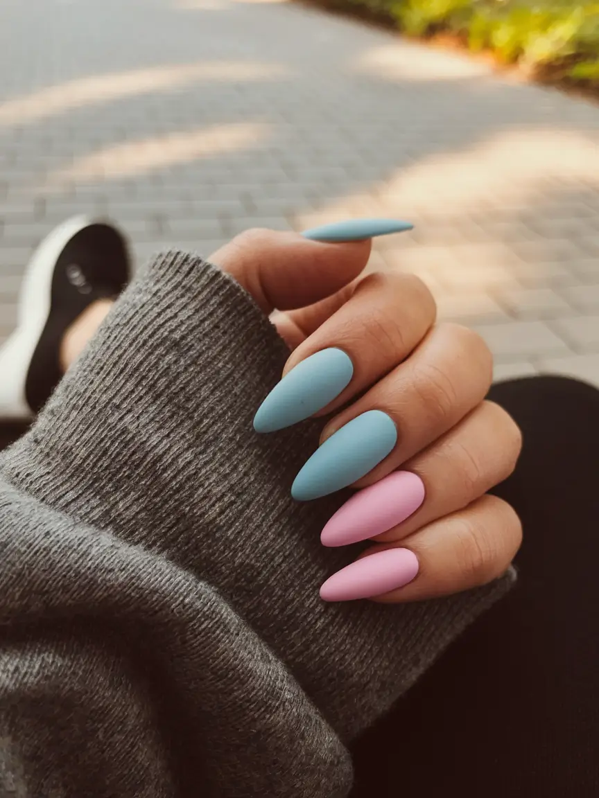 Cutest Nail Ideas for Summer 2025+Pastel Dreams in Pink & Blue