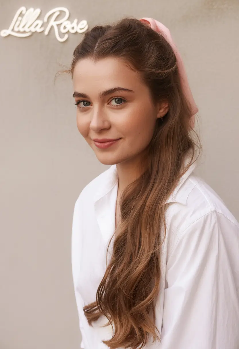 Easy to work hairstyles for busy mornings - Summer 2025! Loose Half-Up with a Soft Ribbon Tie