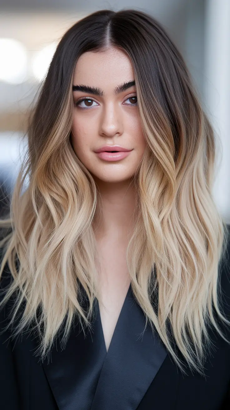 Fresh Shades Summer Ombre Hair Color Ideas 2025 Golden Beige Ombre for Sun-Kissed Glow