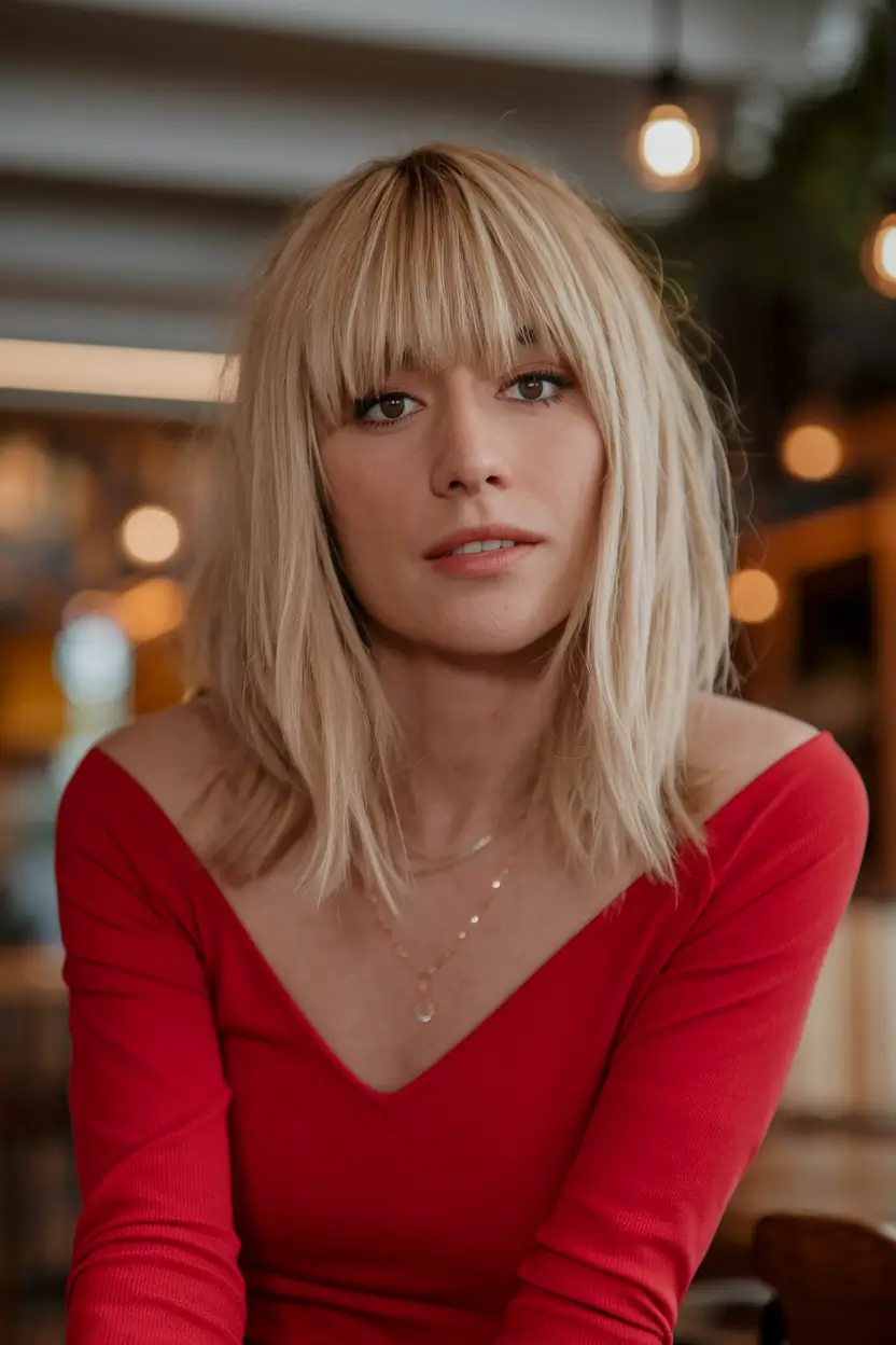 Haircuts with Bangs – Summer Ideas 2025: Soft Fringe Ideas Casual Layers with a Vintage-French Fringe