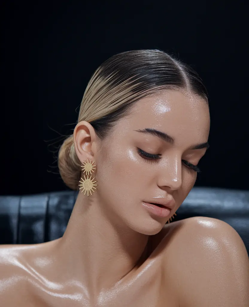 hairstyles-for-june-weddings-Split-Part-Sleek-Bun-with-Contour-Lighting