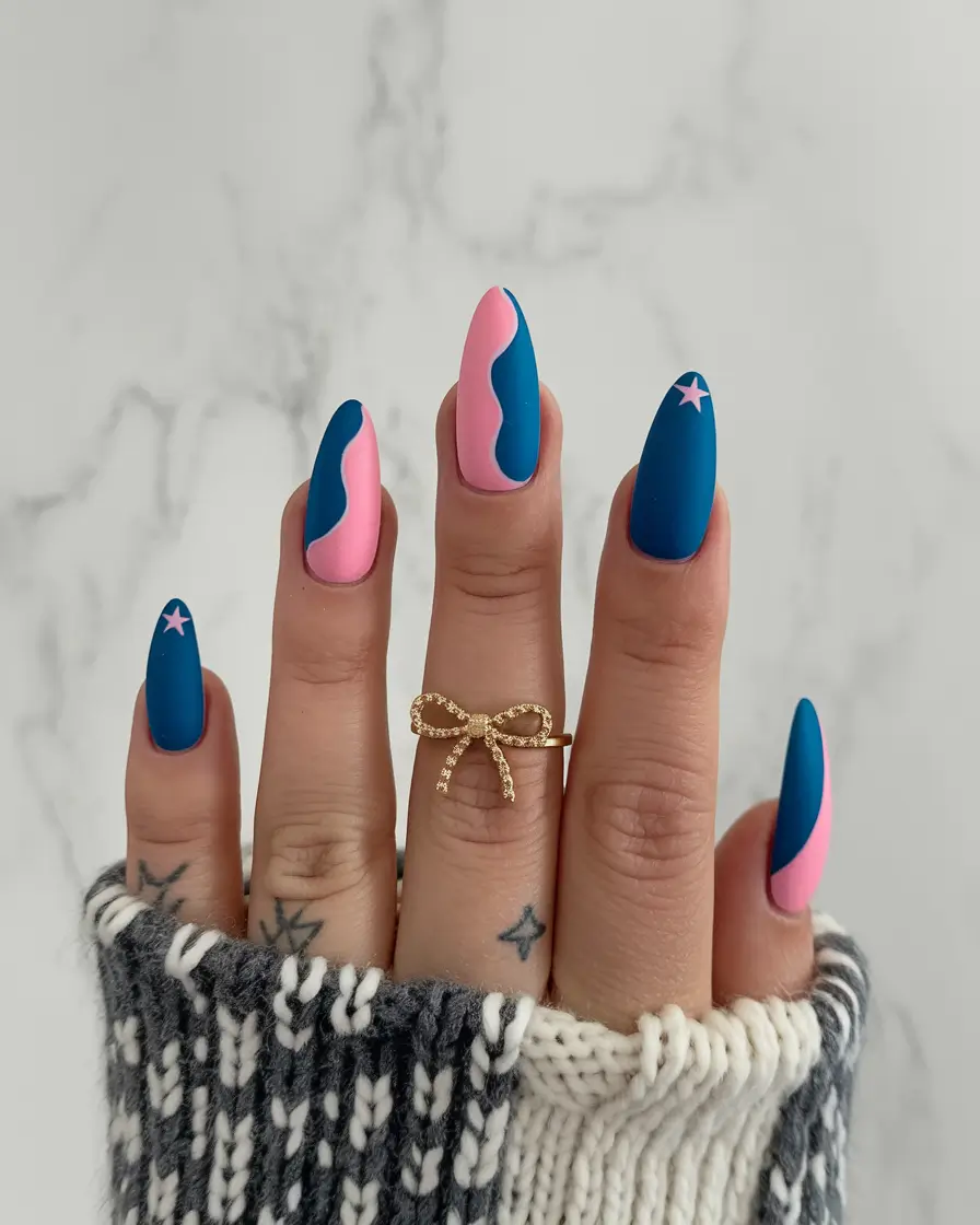 june nails ideas 2025 Retro Pop Meets Barbiecore