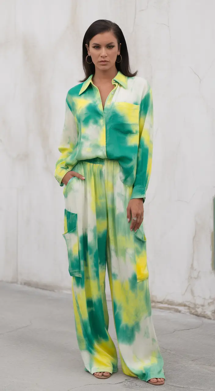 june outfits ideas 2025 Retro Tie-Dye With a Confident Kick