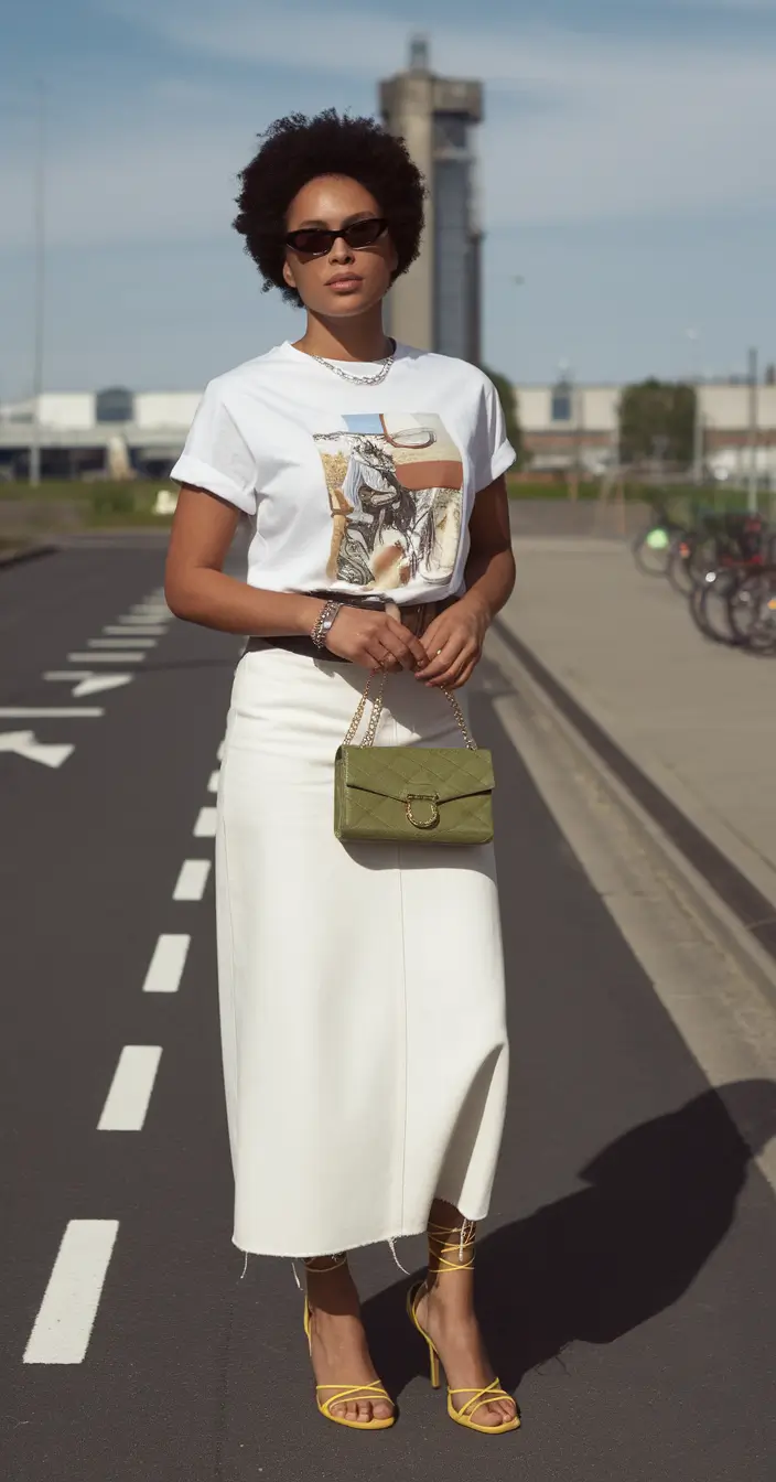 june outfits ideas 2025 Graphic Tee Gets Dressed Up