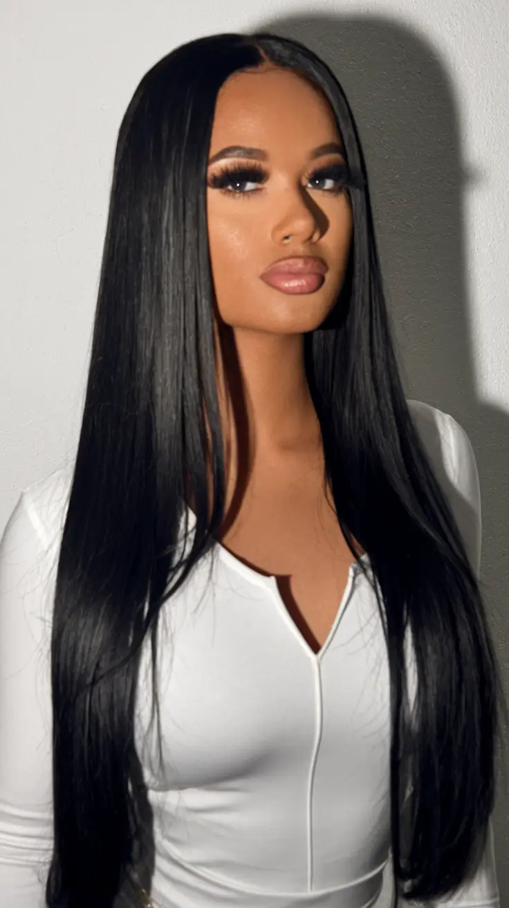 Long Haircut – Summer Ideas 2025: Effortless Waves Glossy Precision with Center-Part Confidence