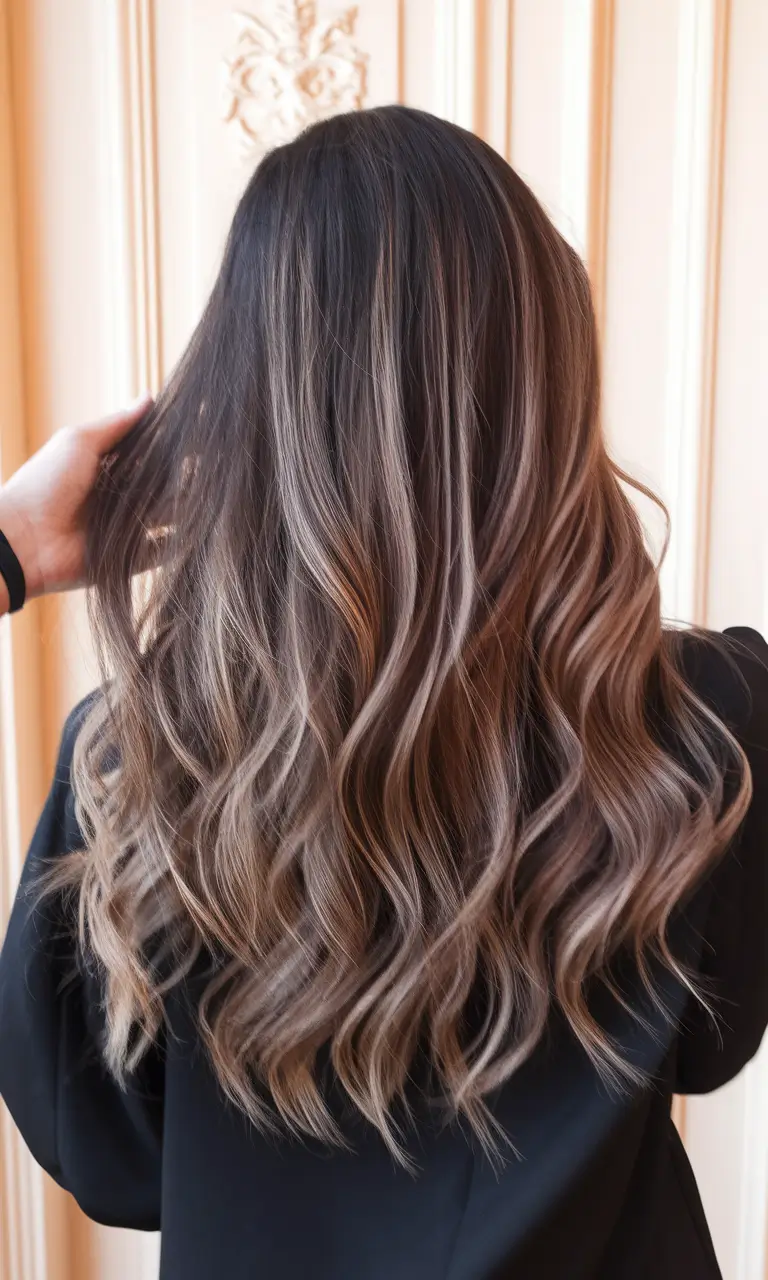 Long Haircut – Summer Ideas 2025: Effortless Waves Ashy Mushroom Blonde with Sunkissed Softness