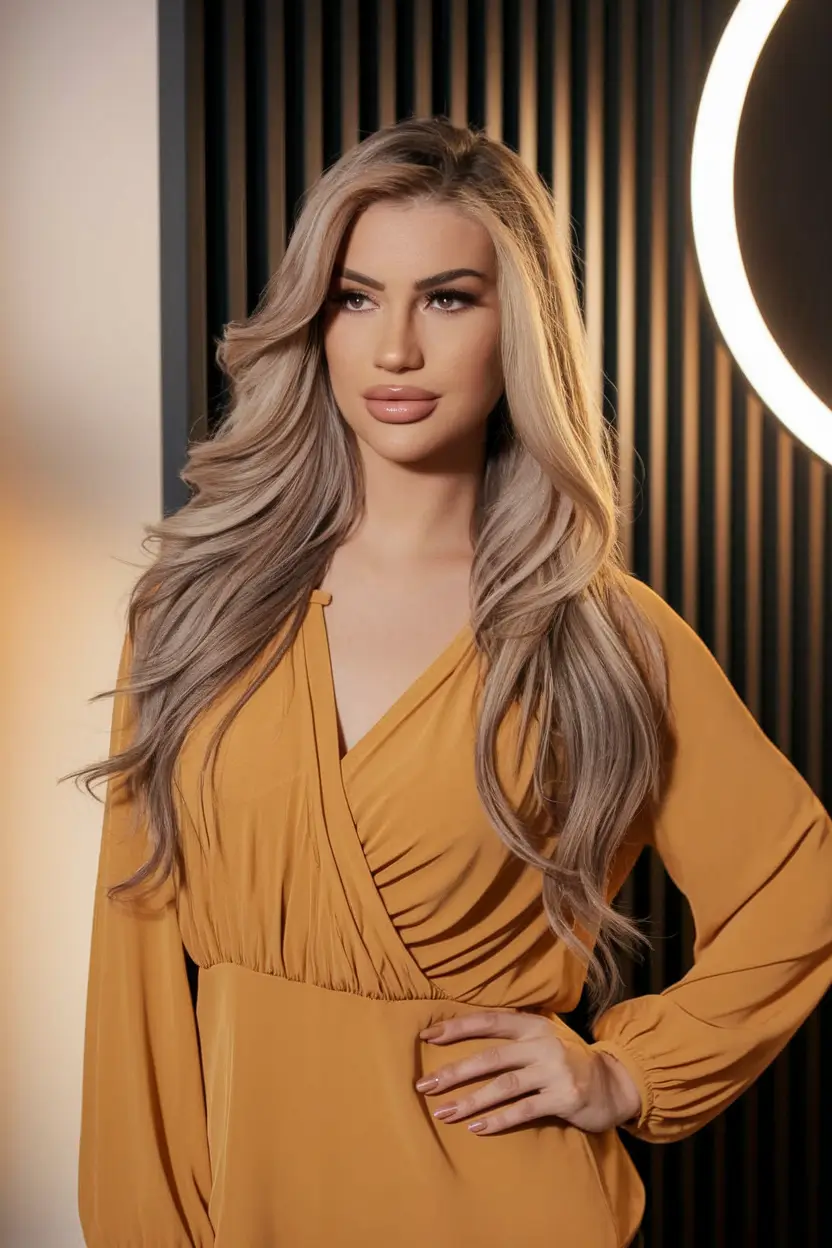 Long Haircut – Summer Ideas 2025: Effortless Waves Layered Blonde with Lush Glamour