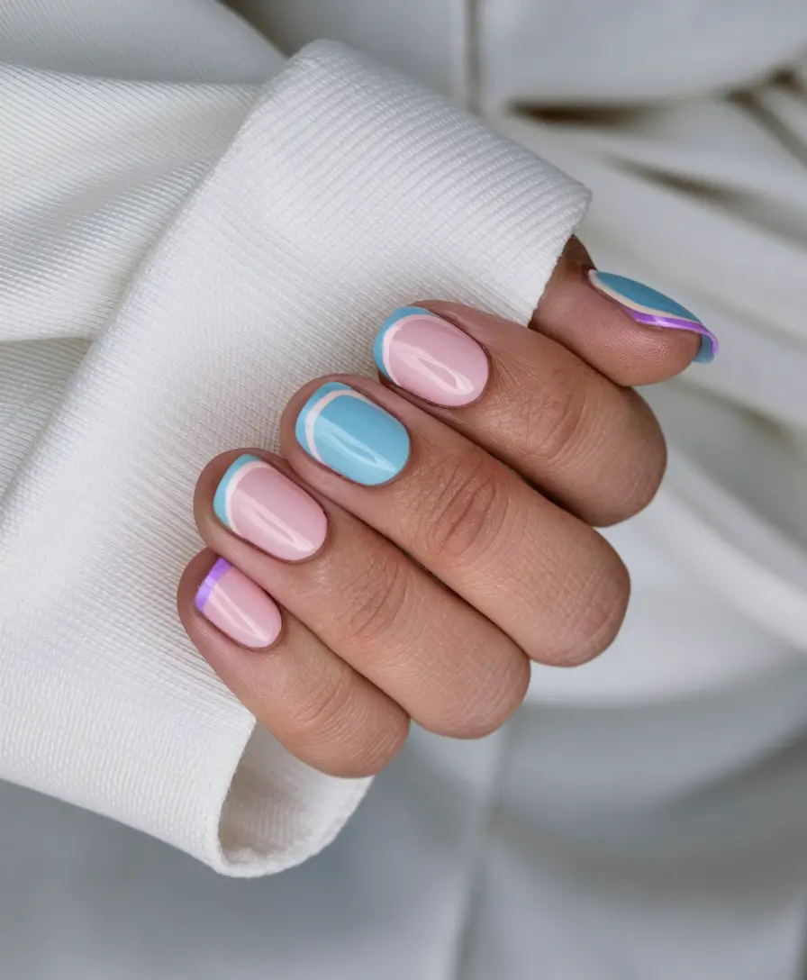 Must-Try Nail Designs for Summer 2025 Pastel Pop with a Graphic Edge