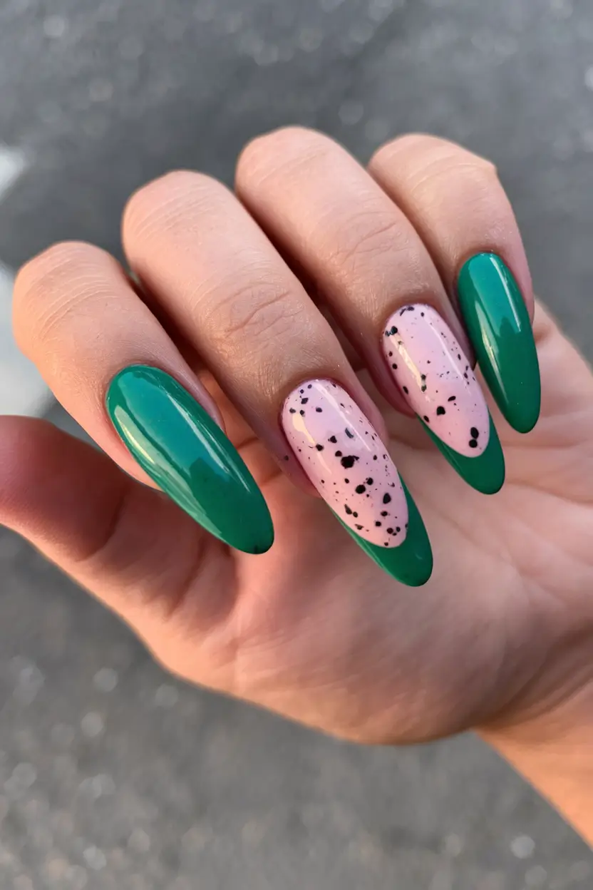 Must-Try Nail Designs for Summer 2025 Speckled Forest French