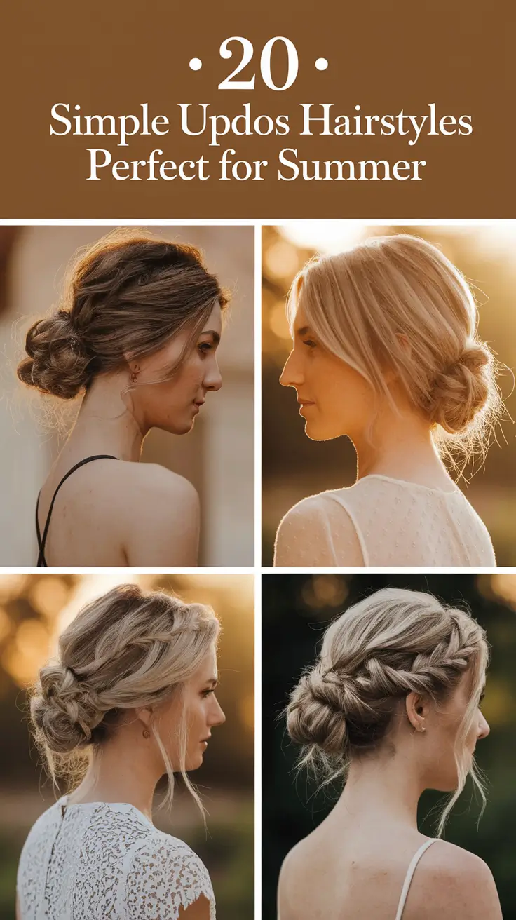 Simple Updos Hairstyles Perfect for Summer 2025! – Effortless Looks for Long Hair and More