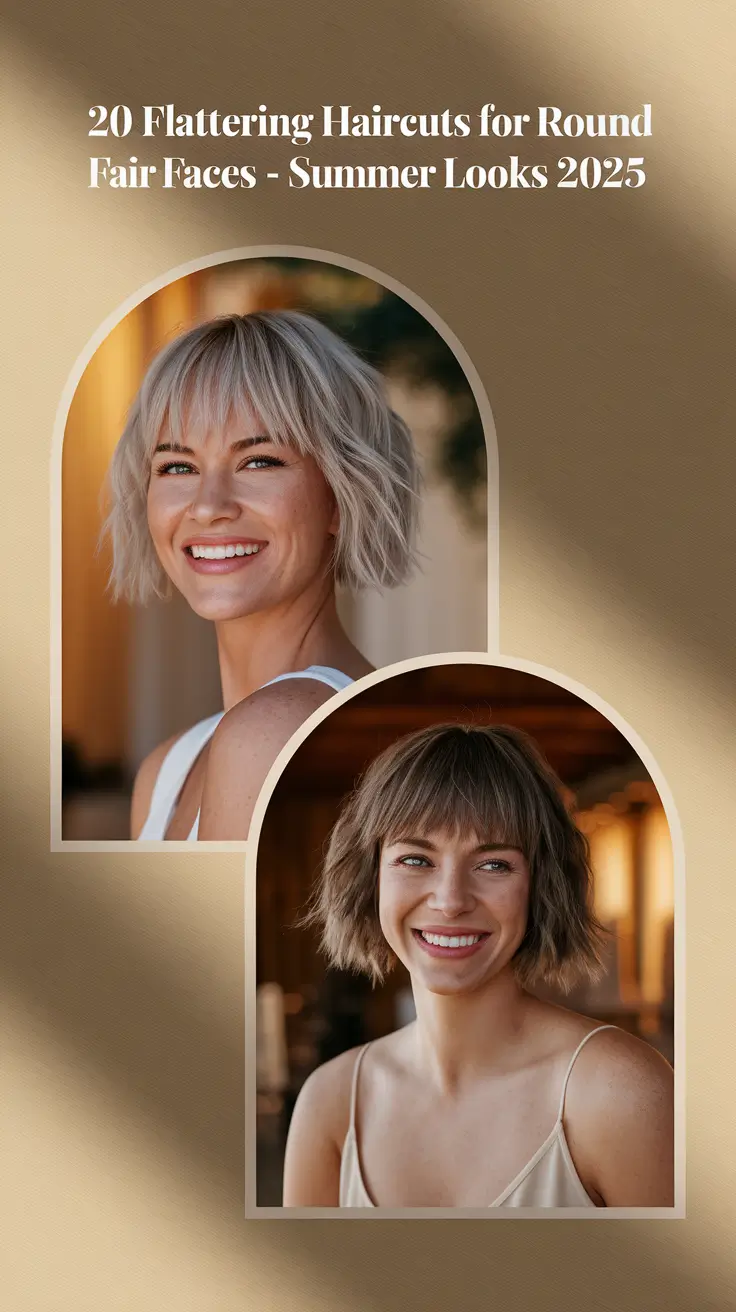 Flattering Haircuts for Round Faces – Summer Looks 2025 That Truly Slim and Shine