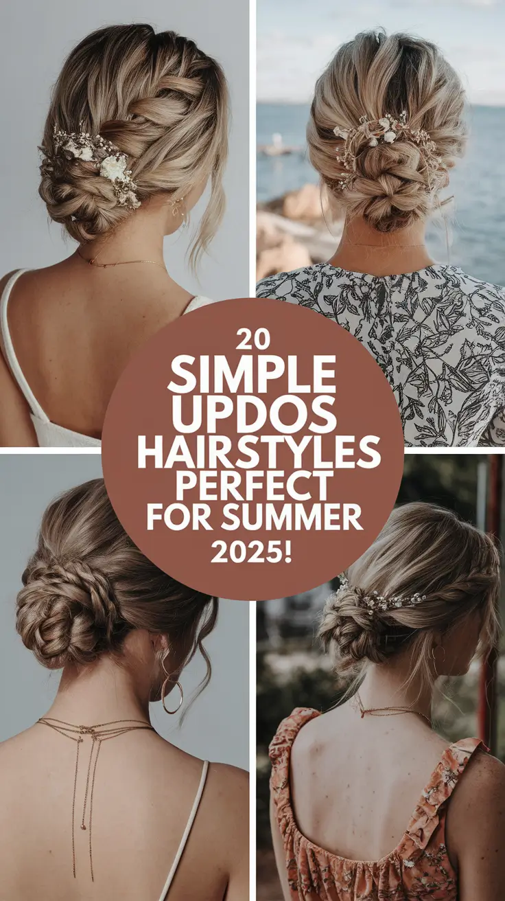 Simple Updos Hairstyles Perfect for Summer 2025! – Effortless Looks for Long Hair and More