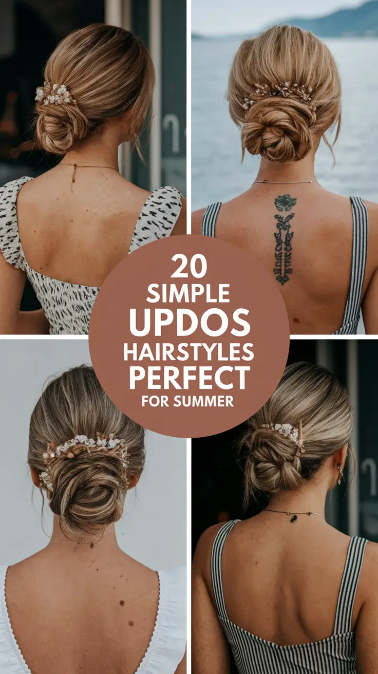 Simple Updos Hairstyles Perfect for Summer 2025! – Effortless Looks for Long Hair and More