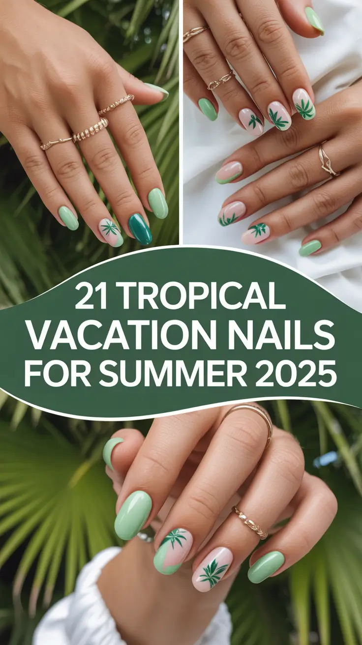 Tropical Vacation Nails for Summer 2025: Colorful, Simple & Beach-Ready Designs