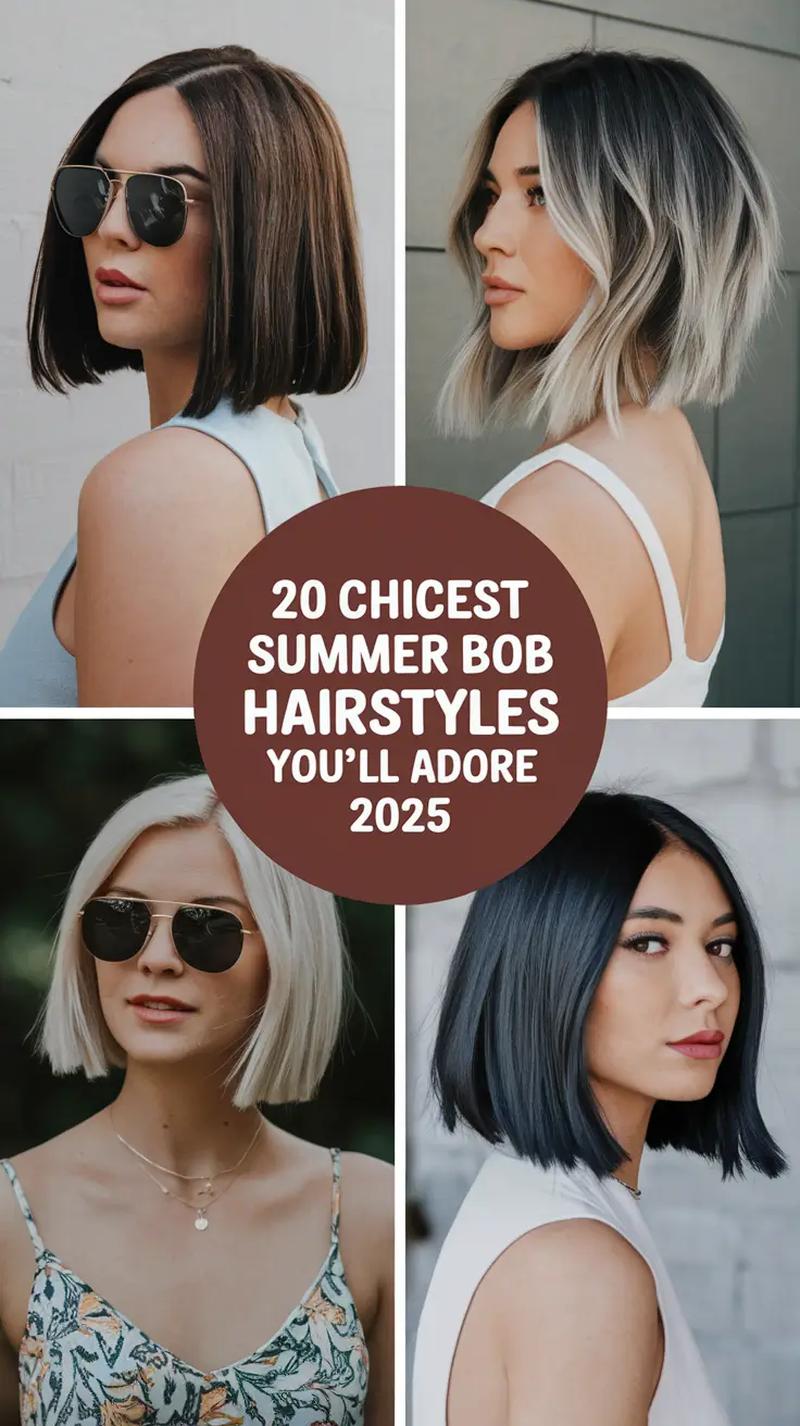 Chicest Summer Bob Hairstyles You’ll Adore in 2025: Short, Cute & Totally Trendy