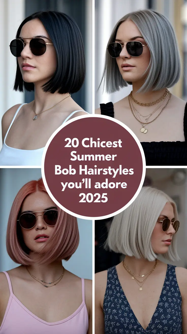 Chicest Summer Bob Hairstyles You’ll Adore in 2025: Short, Cute & Totally Trendy