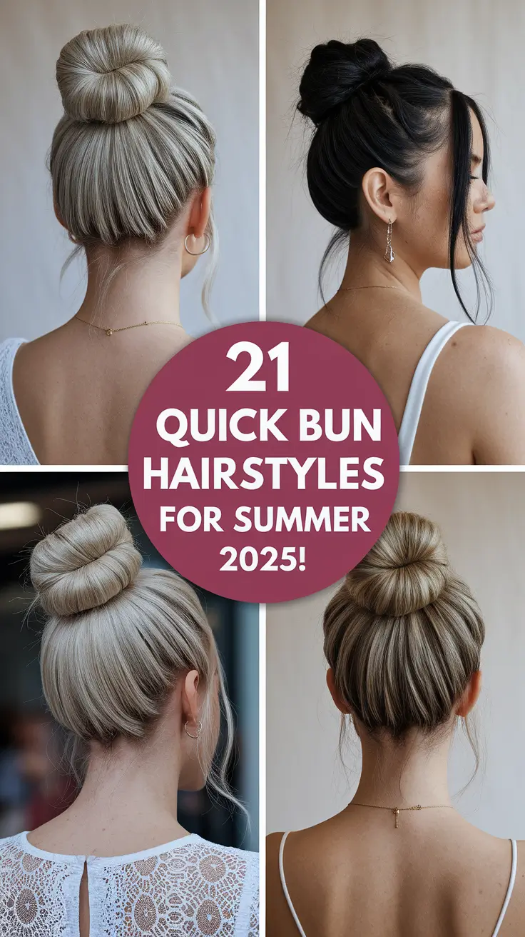 Quick Bun Hairstyles for Summer 2025: Effortless Looks for Every Mood