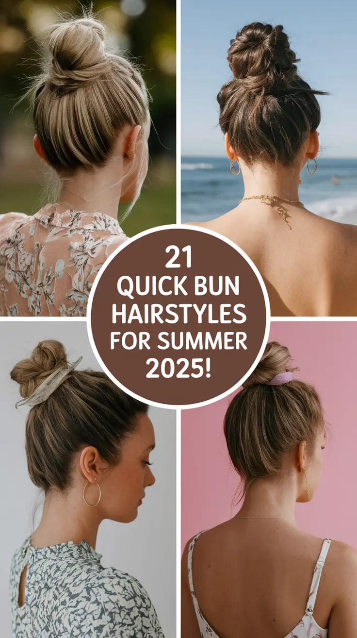 Quick Bun Hairstyles for Summer 2025: Effortless Looks for Every Mood