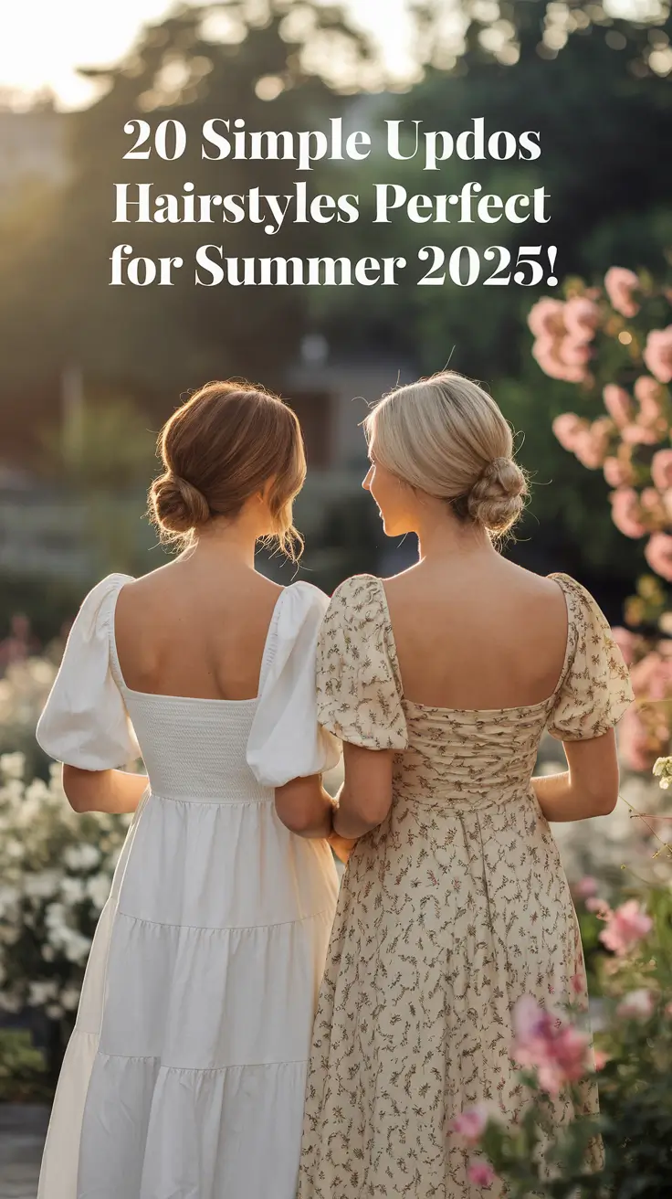 Simple Updos Hairstyles Perfect for Summer 2025! – Effortless Looks for Long Hair and More