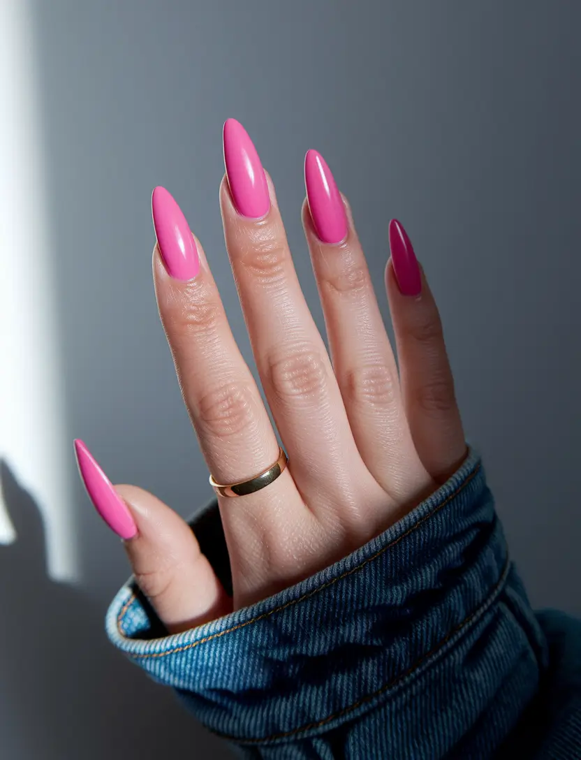 pink summer nails Soft Pink Almond for Everyday Glow