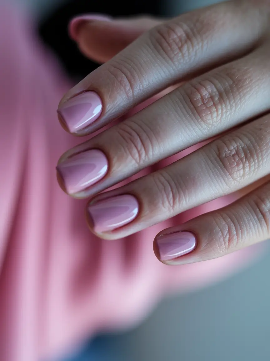 pink summer nails Dusty Rose Elegance for the Minimalist