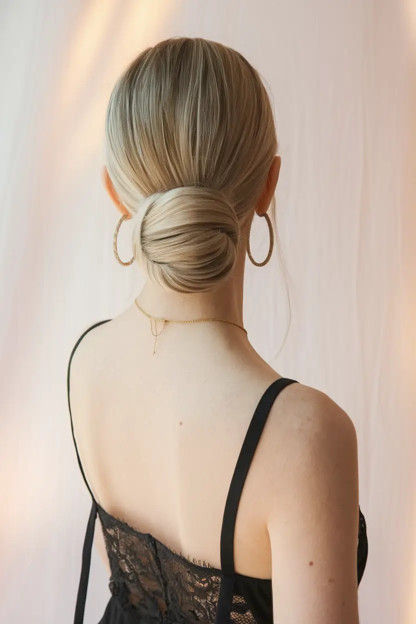 Quick Bun Hairstyles for Summer 2025! Low Bun with Blonde Layers and High Contrast Shine