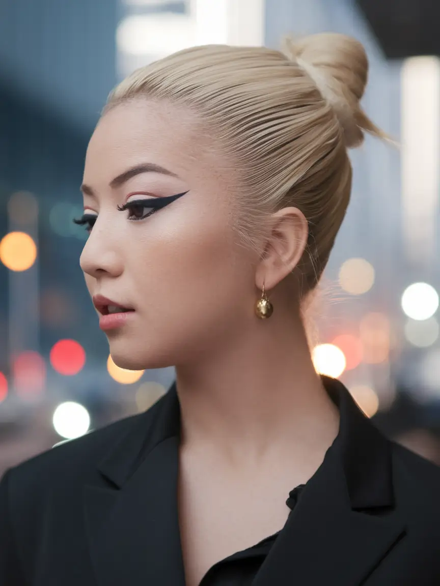 Quick Bun Hairstyles for Summer 2025! Polished Power Bun with City Sleek Finish