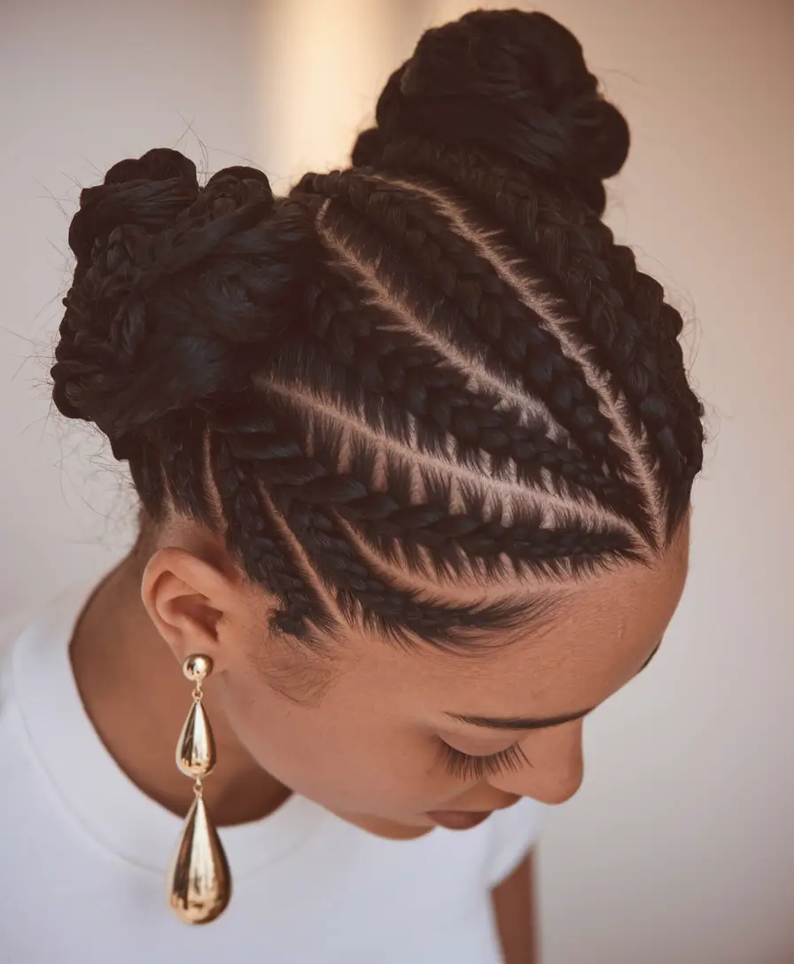 Quick Bun Hairstyles for Summer 2025! Protective Braided Double Buns
