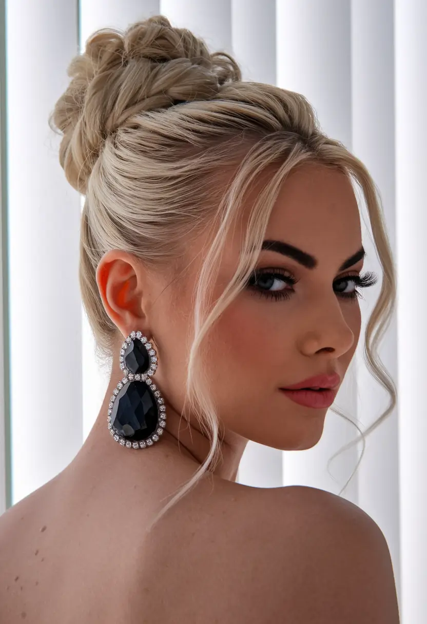 Quick Bun Hairstyles for Summer 2025! Voluminous Braided Bun with Face-Framing Pieces